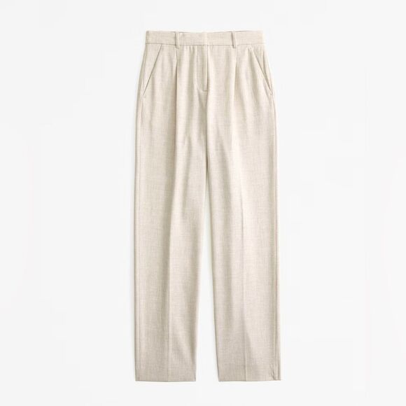 NEW Abercrombie A&F Quinn Tailored Straight Pant in Oatmeal Size 27/4 Short - Picture 13 of 14